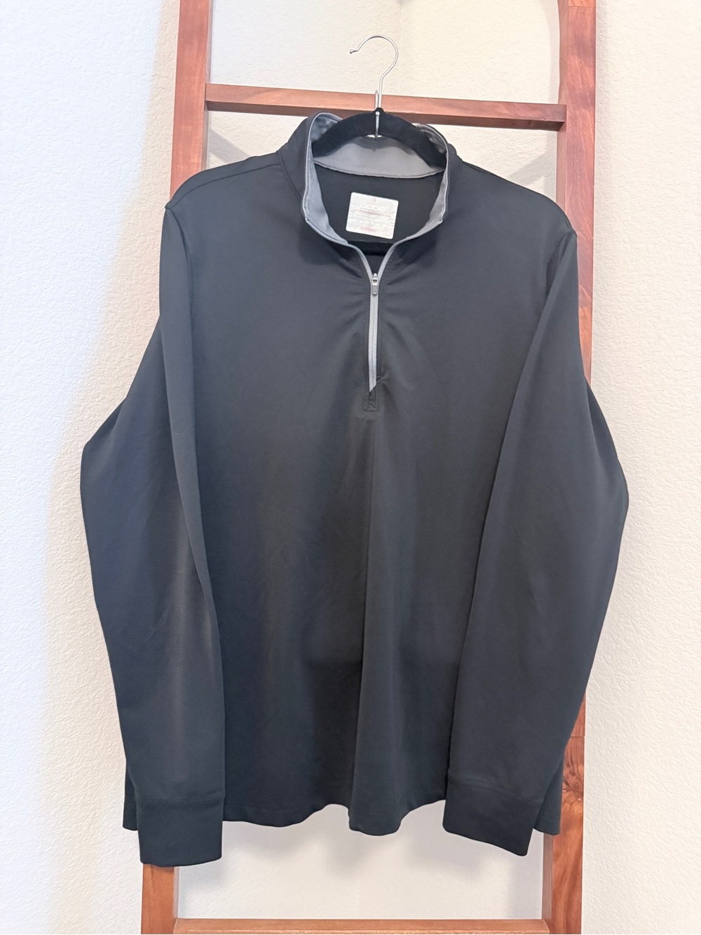 OOBE Performance Sweater Mens XL Black Good Half-Zip Hydrovent OB230